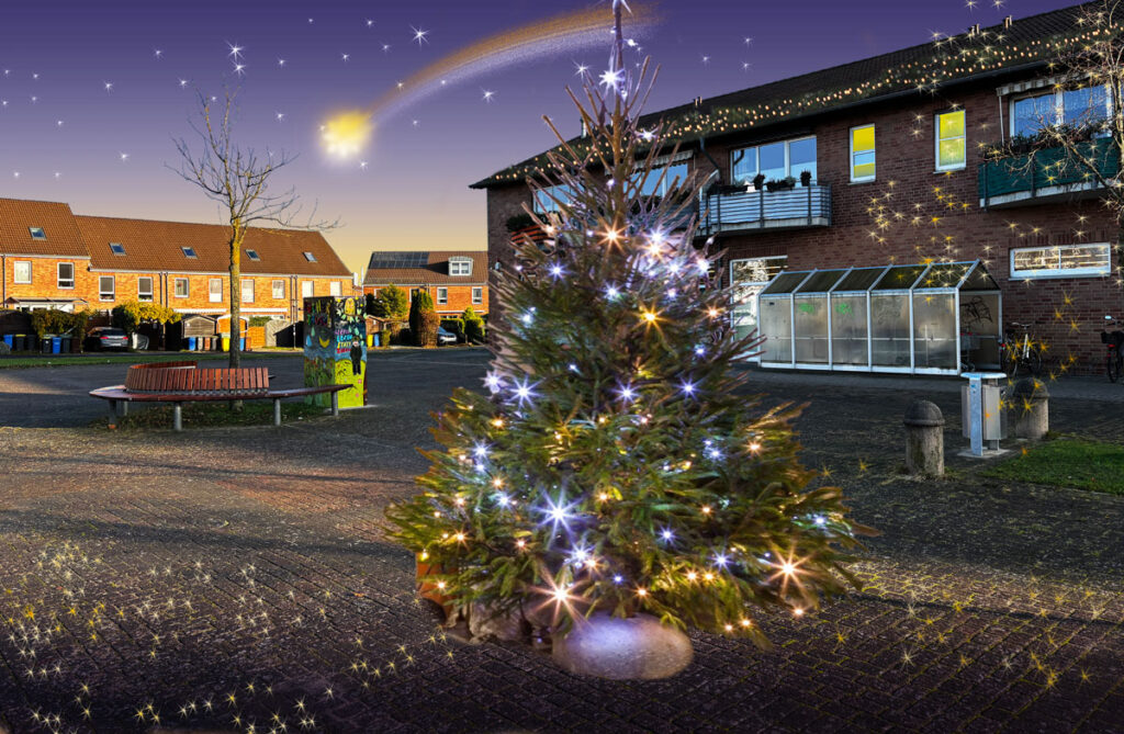 Stadtteilweihnachtsfest Rostock Südstadt Parkplatz Norma Biestow